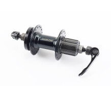 Втулка задняя MTB алюминиевая 14Gx36H под кассету 7зв, Disk-brake, крепл. эксцентрик, чёрная SF-A262R