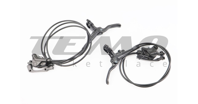 Тормоз Disk-brake передний (F160/R140мм)+задний (F180/R160мм) в сборе, диски 160мм, крепл. 6 болтов, чёрный - фото 2