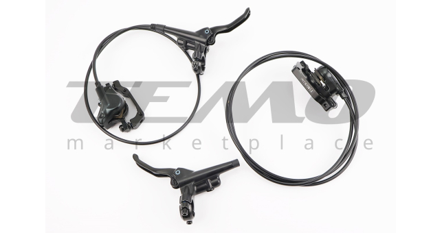 Тормоз Disk-brake передний (F180/R160мм)+задний (F180/R160мм) в сборе, диски 160/180мм, крепл. 6 болтов, чёрный - фото 2