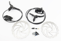 Тормоз Disk-brake передний (F180/R160мм)+задний (F180/R160мм) в сборе, диски 160/180мм, крепл. 6 болтов, чёрный - фото 1