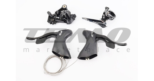 Комплект переключения (групсет) 2x9 скоростей, чёрные R5, 4 детали - фото 1