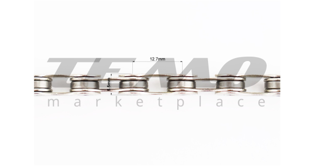 Цепь приводная 1/2х11/128х126L 12 скоростей, серебристая SX12 - фото 2