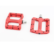 Педали MTB широкие 9/16" (100x105x19mm) армопластик, пром-подшипник (6*13*5). красные HF-633