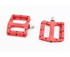 Педали MTB широкие 9/16" (100x105x19mm) армопластик, пром-подшипник (6*13*5). красные HF-633