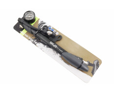 Насос алюмінієвий високого тиску 300 psi/20 bar з манометром, для повітряних амортизаторів і виделок, чорний GS-41P