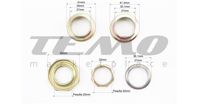 Подшипник руля Honda DIO твердопластиковая обойма комплект - фото 2