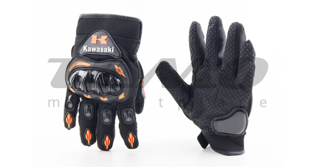 Перчатки мотоциклетні L-Чорно-Помаранчеві - фото 1