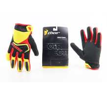 Перчатки мотоциклетні M-Чорно-Червоні-Жовті