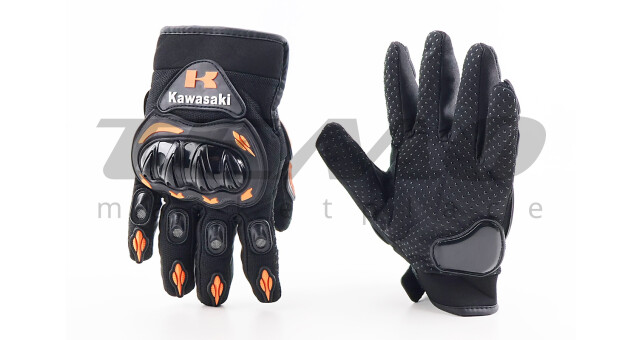 Перчатки мотоциклетні M-Чорно-Помаранчеві - фото 1