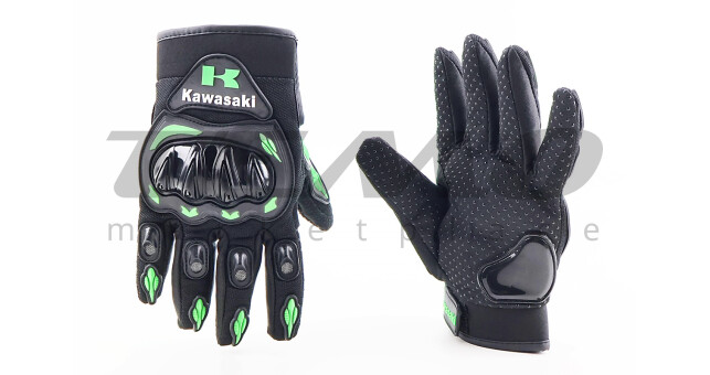 Перчатки мотоциклетні M-Чорно-Салатові - фото 1