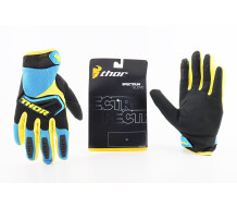 Перчатки мотоциклетні XL-Чорно-Жовті-Сині