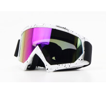 Окуляри кросові, білі з чорними цятками  (хамелеон скло)