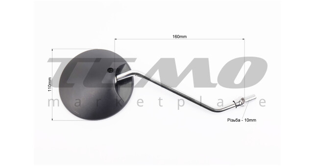 Зеркала к-кт Круглые-черные "Delta", м10 - фото 2