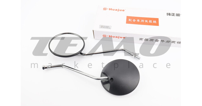 Зеркала к-кт Круглые-черные "Delta", м10 - фото 1