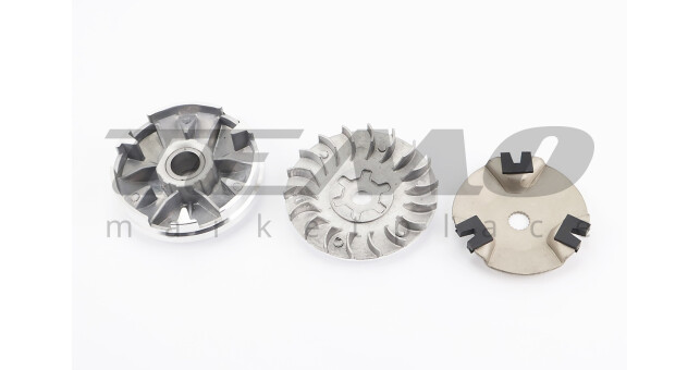 Вариатор передний к-кт Yamaha JOG 50 (под вал 13мм)+ втулка, крыльчатка, крест - фото 2