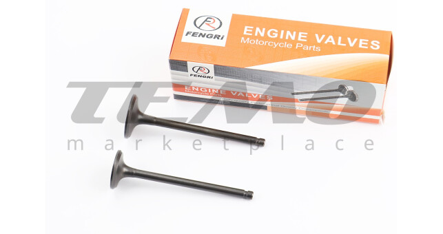 Клапан впускний, випускний к-кт Honda SH150cc - (d = 27mm; h = 81,3mm / d = 23mm; h = 80,2mm) - фото 1