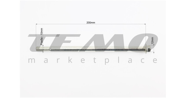 Ось колеса переднего  Honda DIO AF35 d10mm; L200mm - фото 2