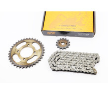 Звезды и цепь SFR DELTA 428 108L+36T+14T в коробке каленая