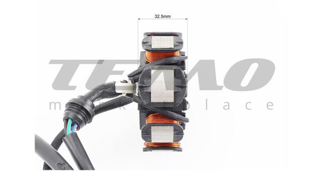 Kinlon JL150-70C Статор магнето (генератора) (8 катушек "5 проводов"), (d=88,5мм) - фото 4