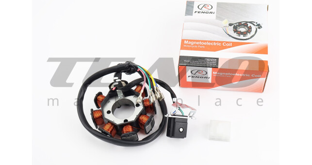 Kinlon JL150-70C Статор магнето (генератора) (8 катушек "5 проводов"), (d=88,5мм) - фото 1