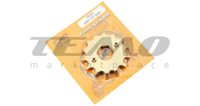 Зірка передня SFR CG/CB 428H 14T GOLD - фото 2