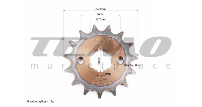 Зірки та ланцюг SFR Viper F5 428H 116L+38T+15T у коробці - фото 3