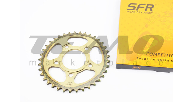 Звезда задняя SFR 520 37T d-64 мм 5 отверстий 91.5 мм каленая V200 V250-F2 - фото 1