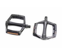 Педали MTB широкие 9/16" (112x109x24 мм) алюминиевые, чёрные NWL-221