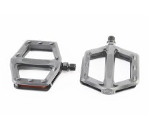 Педали BMX 9/16" (105x102x23 мм) пластиковые, чёрные HF-701