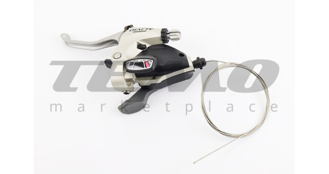 Перемикач (моноблок) 3 швидкості, сіро-чорний ALIVIO ST-M410 - фото 1