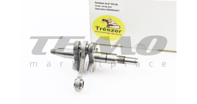 Колінвал, палець 10 мм MS-180 + підшипник - фото 1