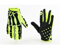 Перчатки XL з силіконовими вставками, чорно-салатові (Кістки), НЕ оригінал