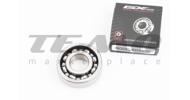 Підшипник 6203А/42 (17x42x12) колінвалу GY6 - фото 1