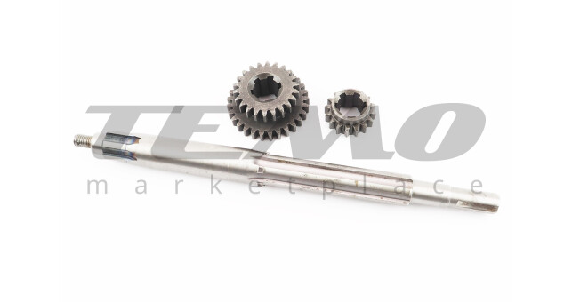 Вал КПП первичный (с валом отбора мощ.) 375mm+шестерня Z-16+шестерня Z-22х29 101-2 - фото 1