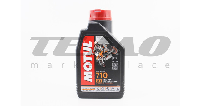 Олива 2T - синтетична для мототехніки "710 SYNTHETIC 100%", 1L - фото 1