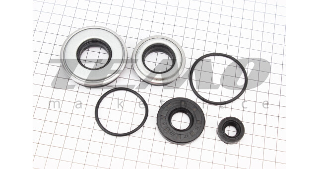 Сальники к-кт 4шт (12x22x7; 17x40x7; 25x41x9,5/13; 25x52x9,5/13) редуктора +О-кільце 2,6x40, О-кільце 2,6x45 - фото 1