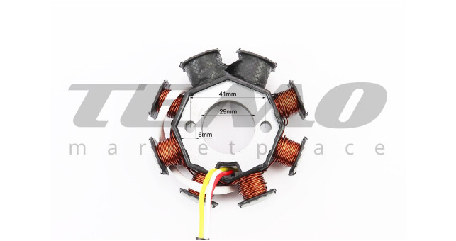 Статор магнето (генератора) (8 катушек разъем "мама 2 + 2") высота 28мм, тип 1 - фото 3