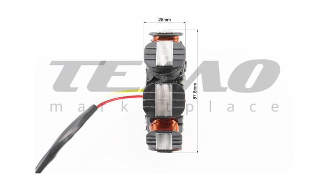 Статор магнето (генератора) (8 катушек разъем "мама 2 + 2") высота 28мм, тип 1 - фото 4