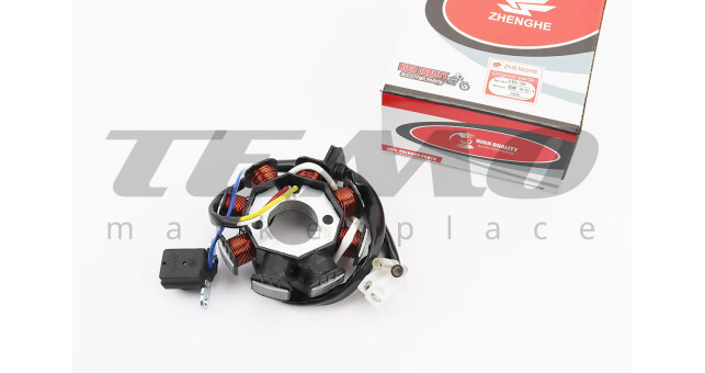 Статор магнето (генератора) (8 катушек разъем "мама 2 + 2") высота 28мм, тип 1 - фото 1