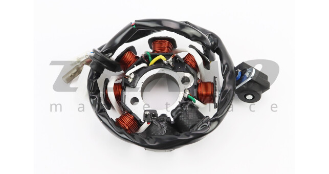 Статор магнето (генератора) (8 котушок роз'єм "мама 3 + 2") висота 28мм - фото 2