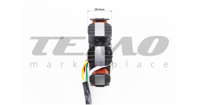 Статор магнето (генератора) (8 котушок роз'єм "мама 3 + 2") висота 28мм - фото 4