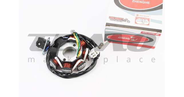 Статор магнето (генератора) (8 котушок роз'єм "мама 3 + 2") висота 28мм - фото 1