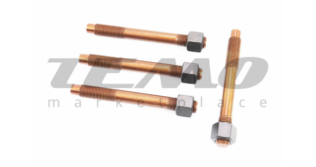 Шпилька головки цилиндра М14x130mm к-кт 4шт R190N + гайка 4шт - фото 1