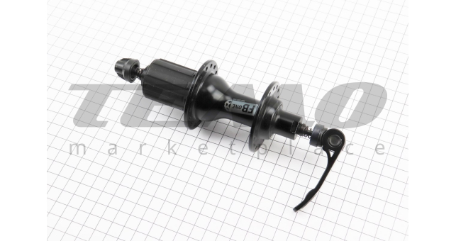 Втулка задняя ROAD алюминиевая 14Gx32H под кассету 8-11зв, V-brake, 2 пром-подшипники 6200 2RS, крепл. эксцентрик, чёрная FB-A285В - фото 2