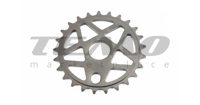 Звезда передняя BMX 25Т 1/2"x1/8", алюминиевая, чёрная KL-C215 - фото 1