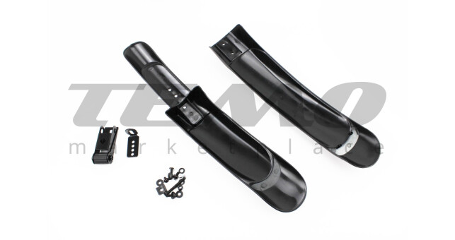 Крылья пластмассовые 24-26" MTB, чёрные FL-612 - фото 2