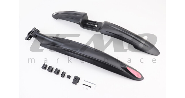 Крылья пластмассовые 24-26" MTB, чёрные YJ-0292 - фото 1