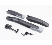 Крила пластмасові 24-26" MTB швидкознімні, чорно-сірі H-N27F/H-N27B
