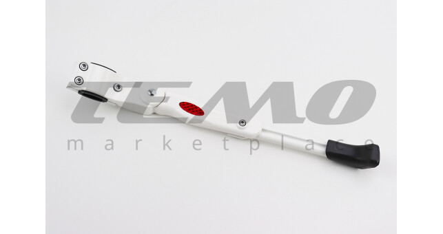 Підніжка бокова задня телескопічна для 26"- 29", кріплення за перо рами, алюмінієва, біла HS-001 - фото 1