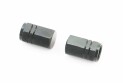 Колпачок ниппеля "ШЕСТИГРАННИК", алюминиевый, чёрный 2шт - фото 1
